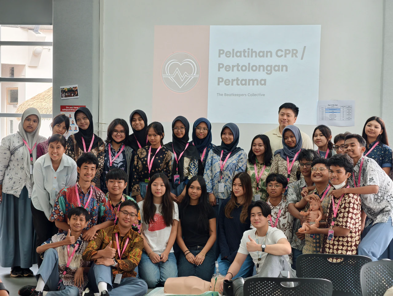 Beatkeepers participants and volunteers gathered for a group photograph